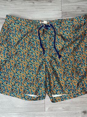 Geometric Camo Swim Shorts 38 Swimwear Swim Trunks Resortwear Vacation Coastal